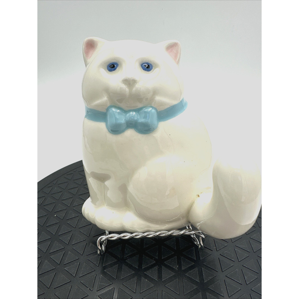 Vintage Ceramic Cat Kitty Wall Pocket Hanging Wall Hook Decor